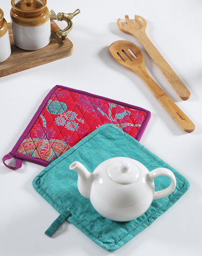 Floral Print Pot Holder Set