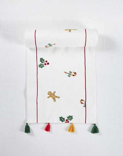 Gnomes Burlap Table Runner