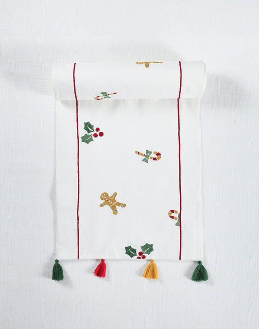 Gnomes Burlap Table Runner