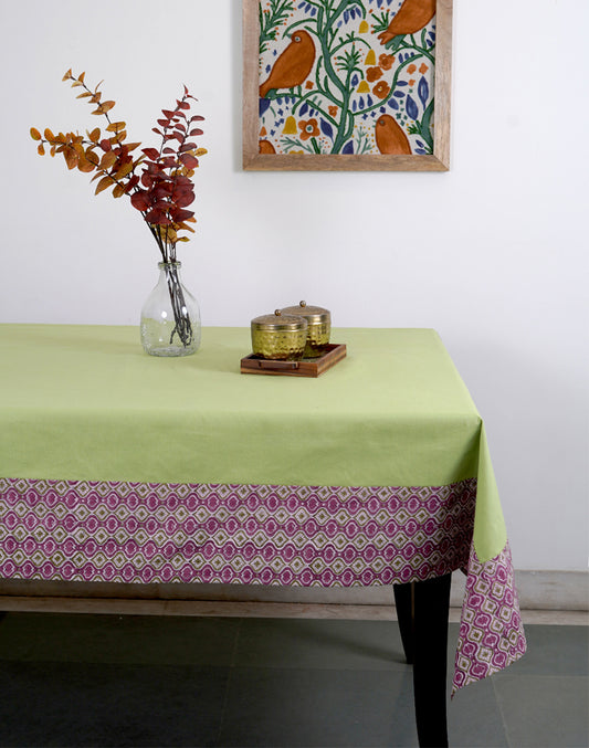 Green Cotton Dining Table Cover