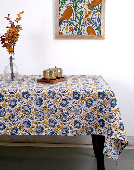 Yellow Ethnic Protective Table Cover