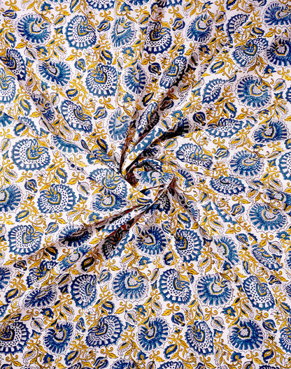 Yellow Ethnic Protective Table Cover