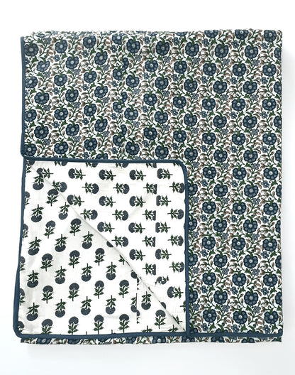 Garden Gala Blue Cotton Dohar
