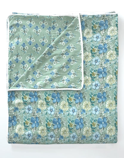 Daisy Dream Light Green Cotton Dohar