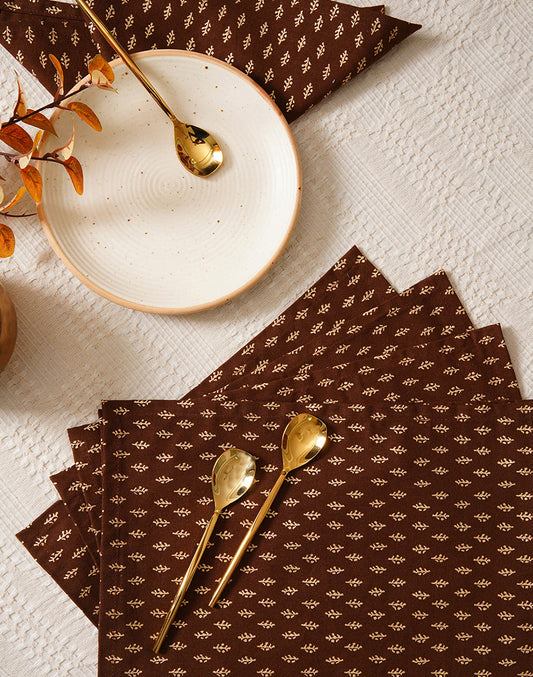 Set Of 6 - 12" Cocktail Napkins For Diwali / Rakhi / Housewarming