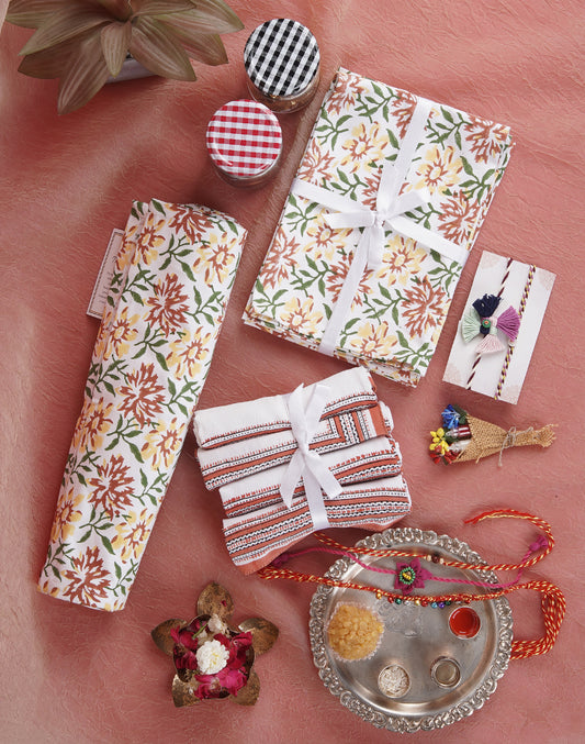 Festive Table Gift Set with Rakhis and Roli Chawal– Rakhi Edition