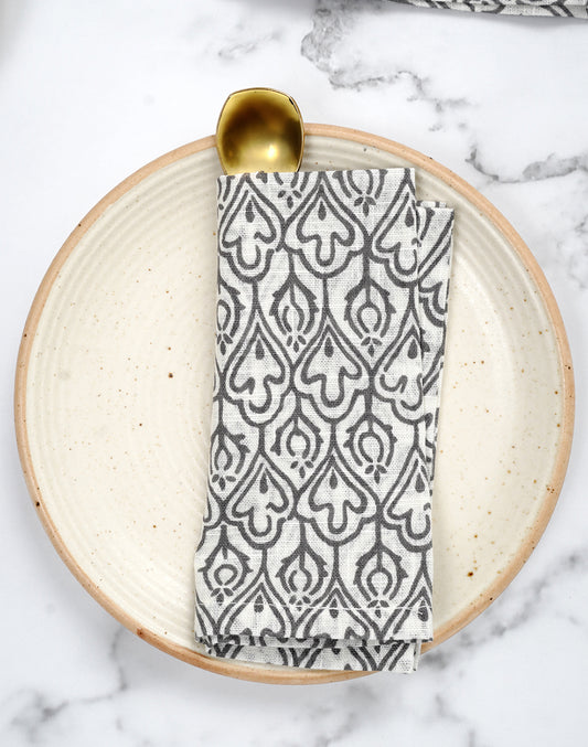 Set Of 6 - 12" Cotton Printed Cocktail Napkin