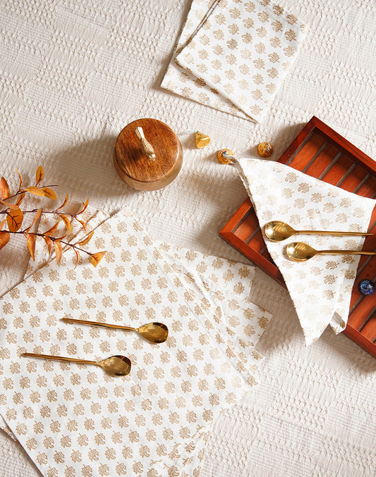 Set of 6 - 12" - Cocktail Paisley Napkins / Dinner Party Napkin /