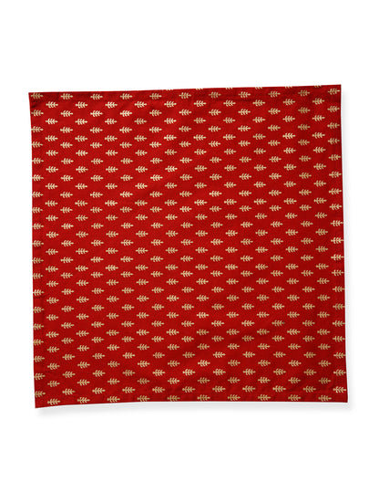 Set of 6 - 16" Red Decorative 100% Cotton Table Napkins