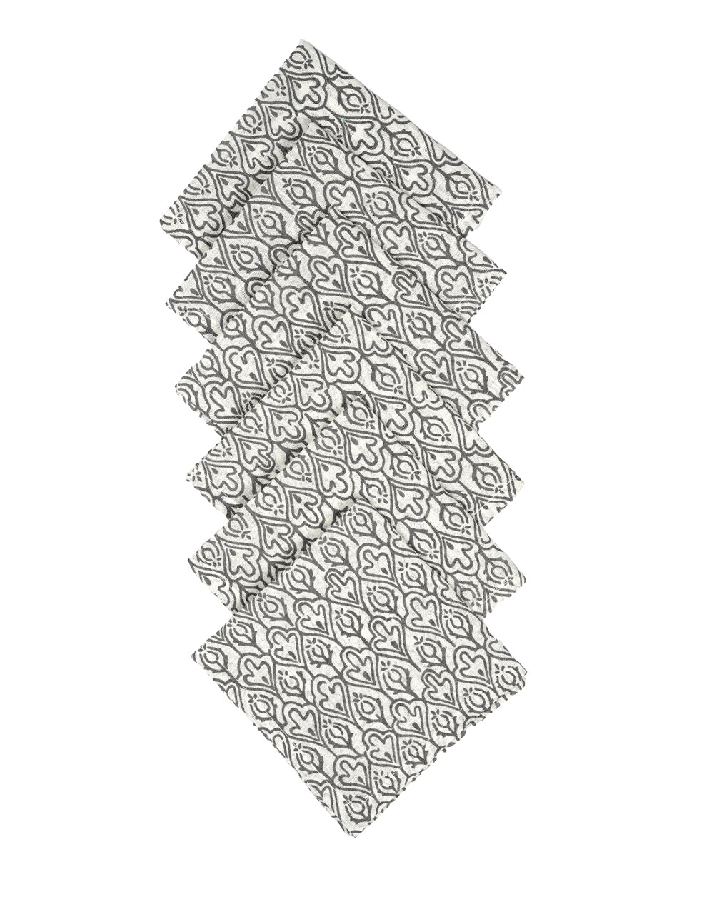 Set Of 6 - 12" Cotton Printed Cocktail Napkin