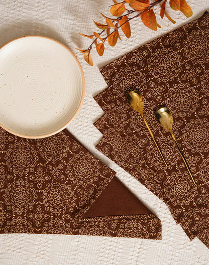 Set Of 6 - 12" Cocktail Napkins For Diwali / Rakhi / Housewarming