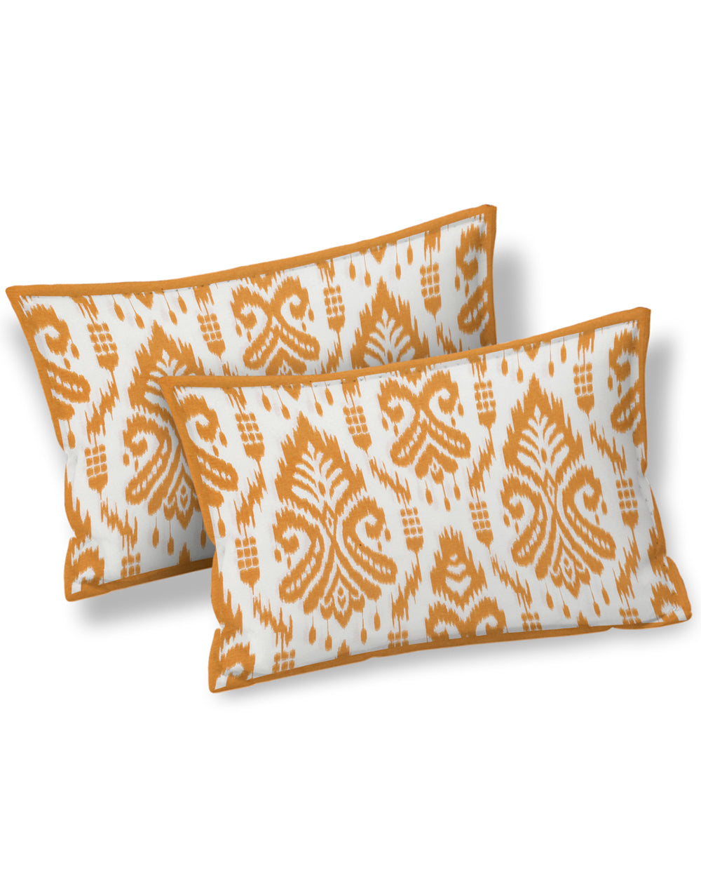 Queen Size - Yellow Cotton Bedsheet Set With 2 Pillow Covers