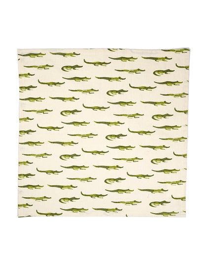 Set Of 6 - 16" Aligator Cotton Printed Napkin/ Kids Napkin/ Small Napkin