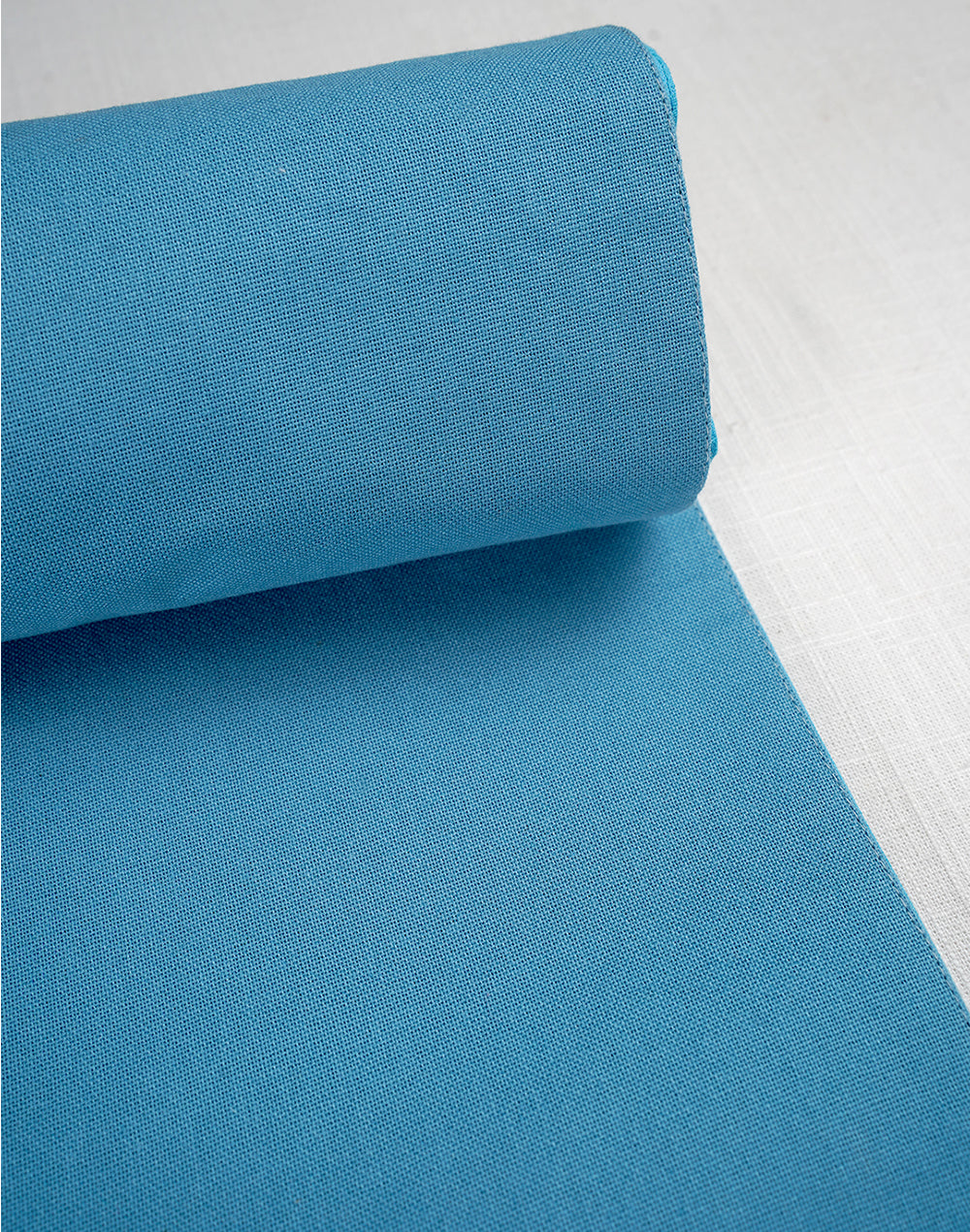 Blue Solid Runner With Printed Border