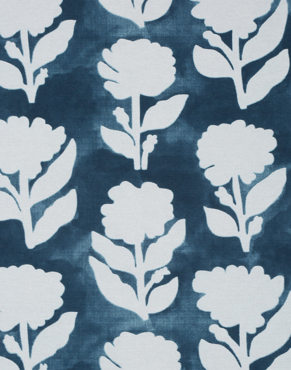 King Size - Blue Floral Cotton Bedsheet Set with 2 Pillow Covers
