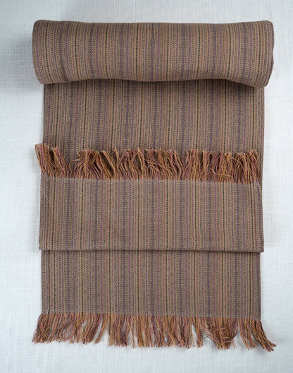 Brown Cotton Textured Center Table Runner