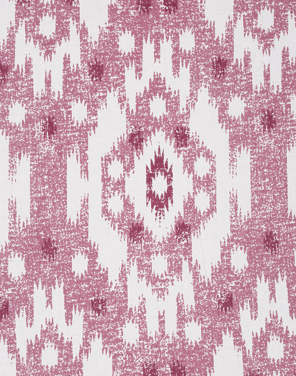 King Size- Purple Ikat Print Cotton Bedsheet Set with 2 Pillow Covers