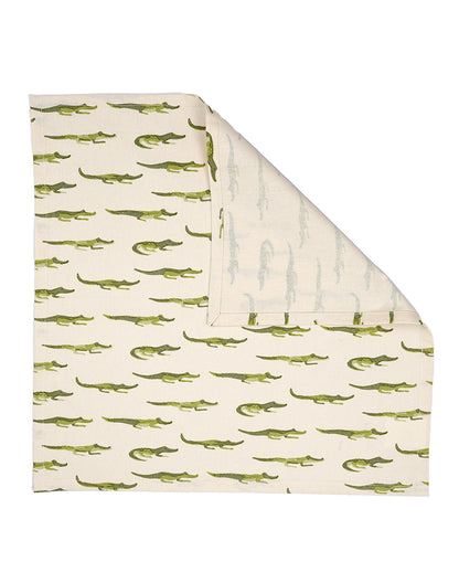 Set Of 6 - 16" Aligator Cotton Printed Napkin/ Kids Napkin/ Small Napkin