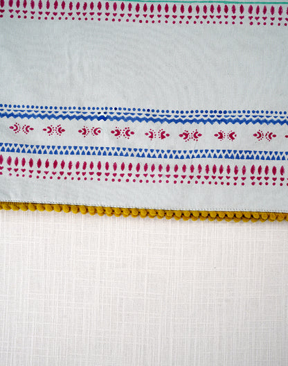 Blue Cotton Stripes Table Runner