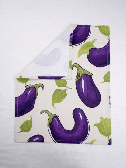 Set of 3 - Bringal Print Cotton Kitchen Towel/ Tea Towel