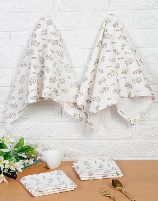 Set of 4 - Cotton Kitchen Dish Towels