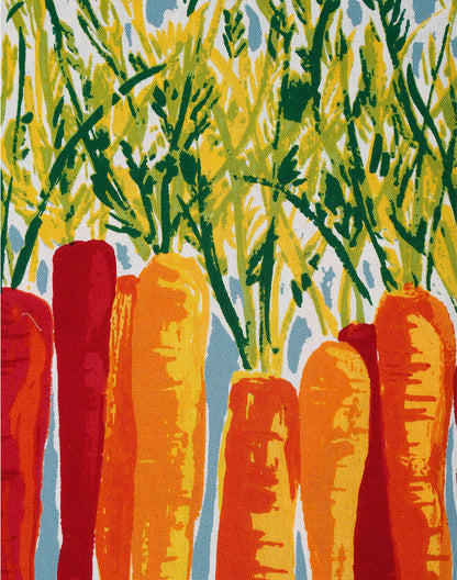 Set of 4 - Grey Carrots Cotton Reusable Kitchen Towel