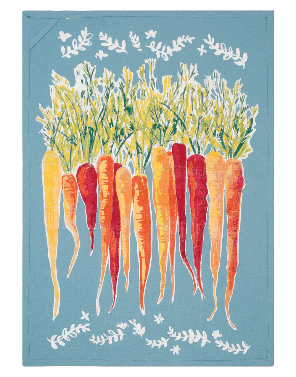Set of 4 - Grey Carrots Cotton Reusable Kitchen Towel