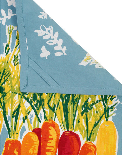 Set of 4 - Grey Carrots Cotton Reusable Kitchen Towel