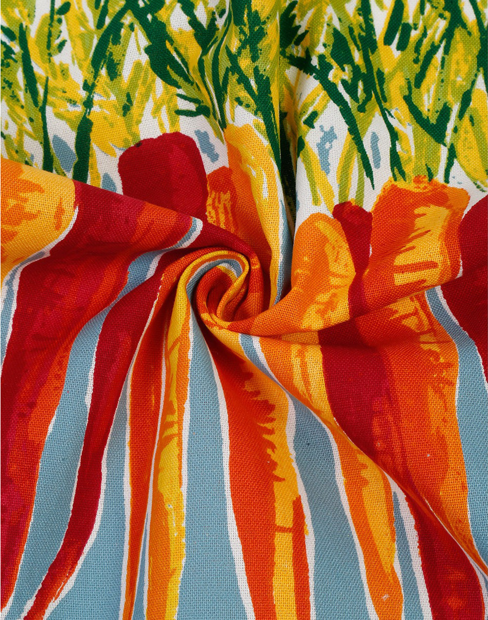 Set of 4 - Grey Carrots Cotton Reusable Kitchen Towel