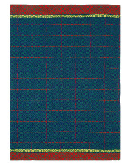 Set of 4 - Blue Printed Cotton Kitchen Towel/ Tea Towel