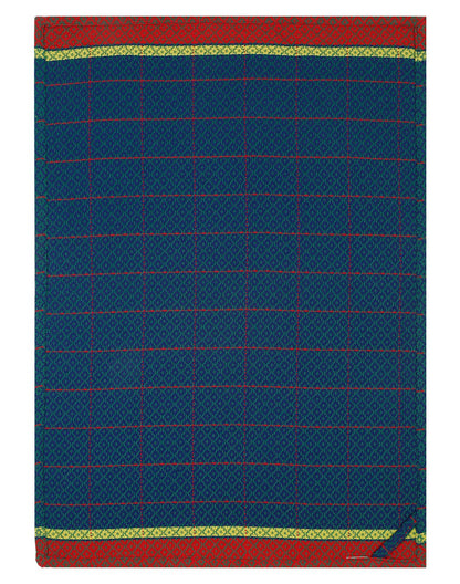 Set of 4 - Blue Printed Cotton Kitchen Towel/ Tea Towel