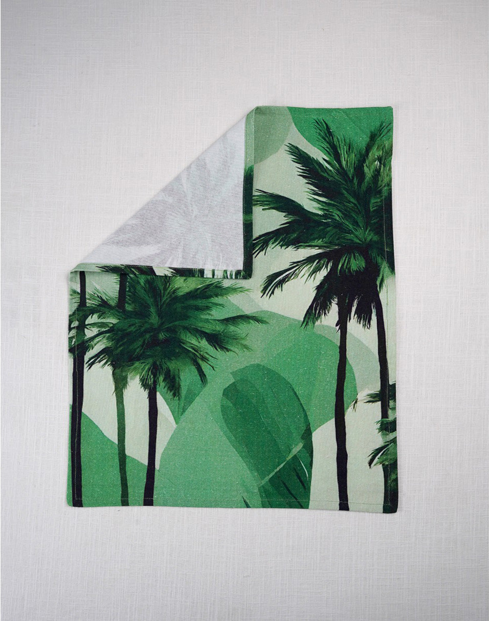Set of 3 - Green Tropical Cotton Kitchen Towel