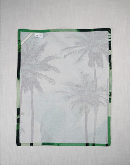 Set of 3 - Green Tropical Cotton Kitchen Towel