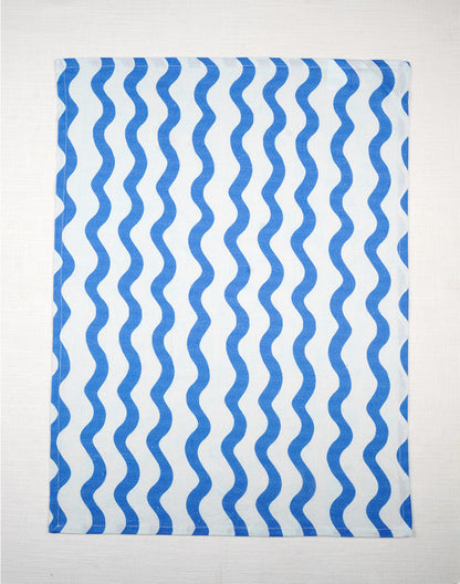 Set of 3 - Waves Cotton Kitchen Towel/ Tea Towel