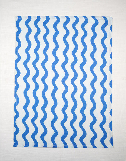 Set of 3 - Waves Cotton Kitchen Towel/ Tea Towel
