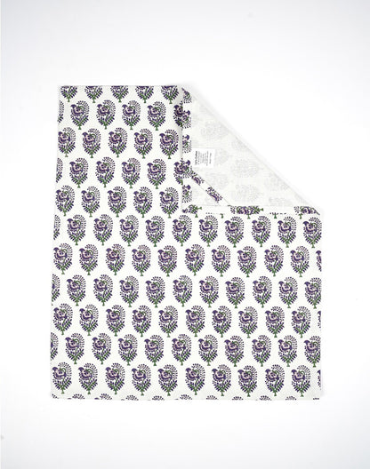 Set of 3 - White Boota Cotton Kitchen Towel/ Tea Towel