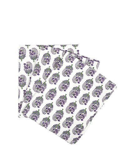 Set of 3 - White Boota Cotton Kitchen Towel/ Tea Towel