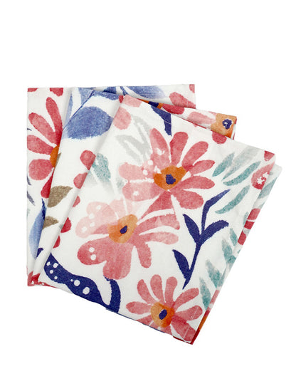 Set of 3 - Bold Floral Cotton Kitchen Towel/ Tea Towel