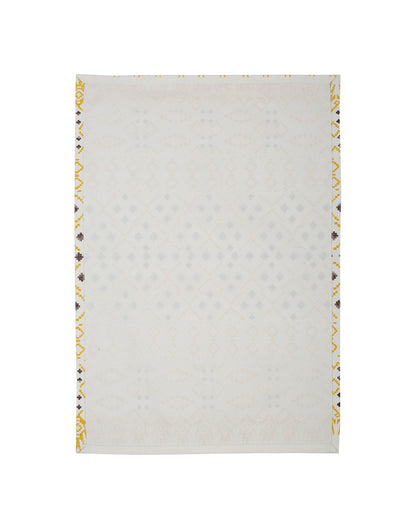 Set of 4- Yellow 100% Cotton Printed Table Mat