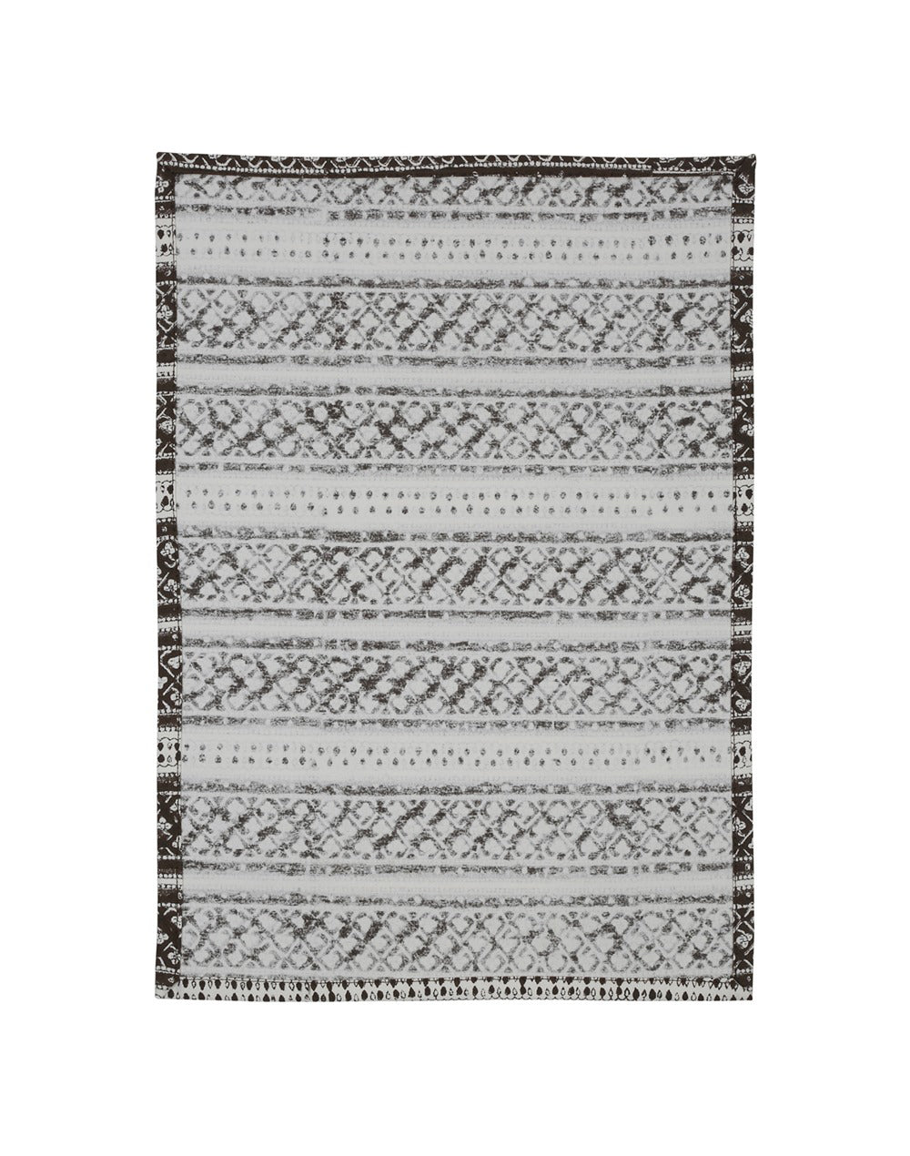 Set of 4- Brown Cotton Printed Table Mat