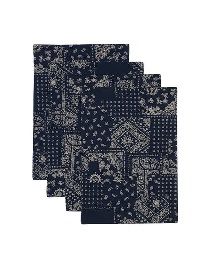 Set of 4 - Blue Cotton Placemat