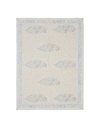 Set of 4- Yellow 100% Cotton Printed Placemat
