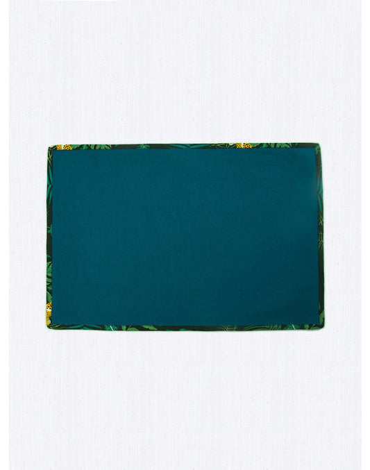 Set of 4- Blue Cotton Solid Placemat