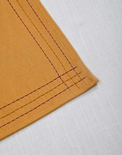 Set of 4- Solid Embroidered Placemat