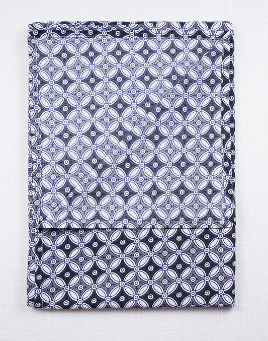 Grey Cotton 4 Seater Dining Table Cover