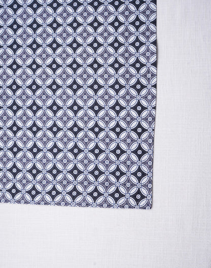 Grey Cotton 4 Seater Dining Table Cover
