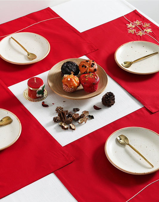 Set of 6 - Snow Flake Cotton Placemat