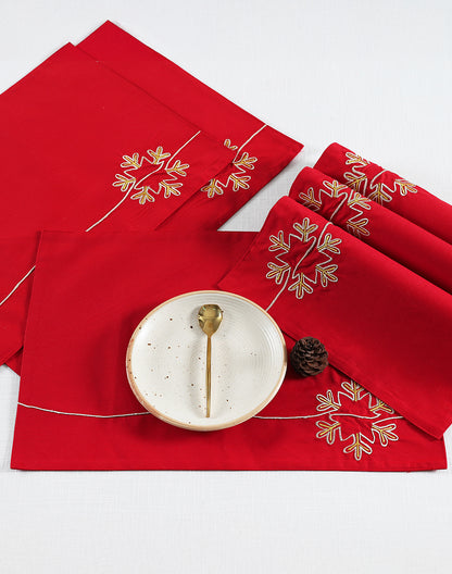 Set of 6 - Snow Flake Cotton Placemat