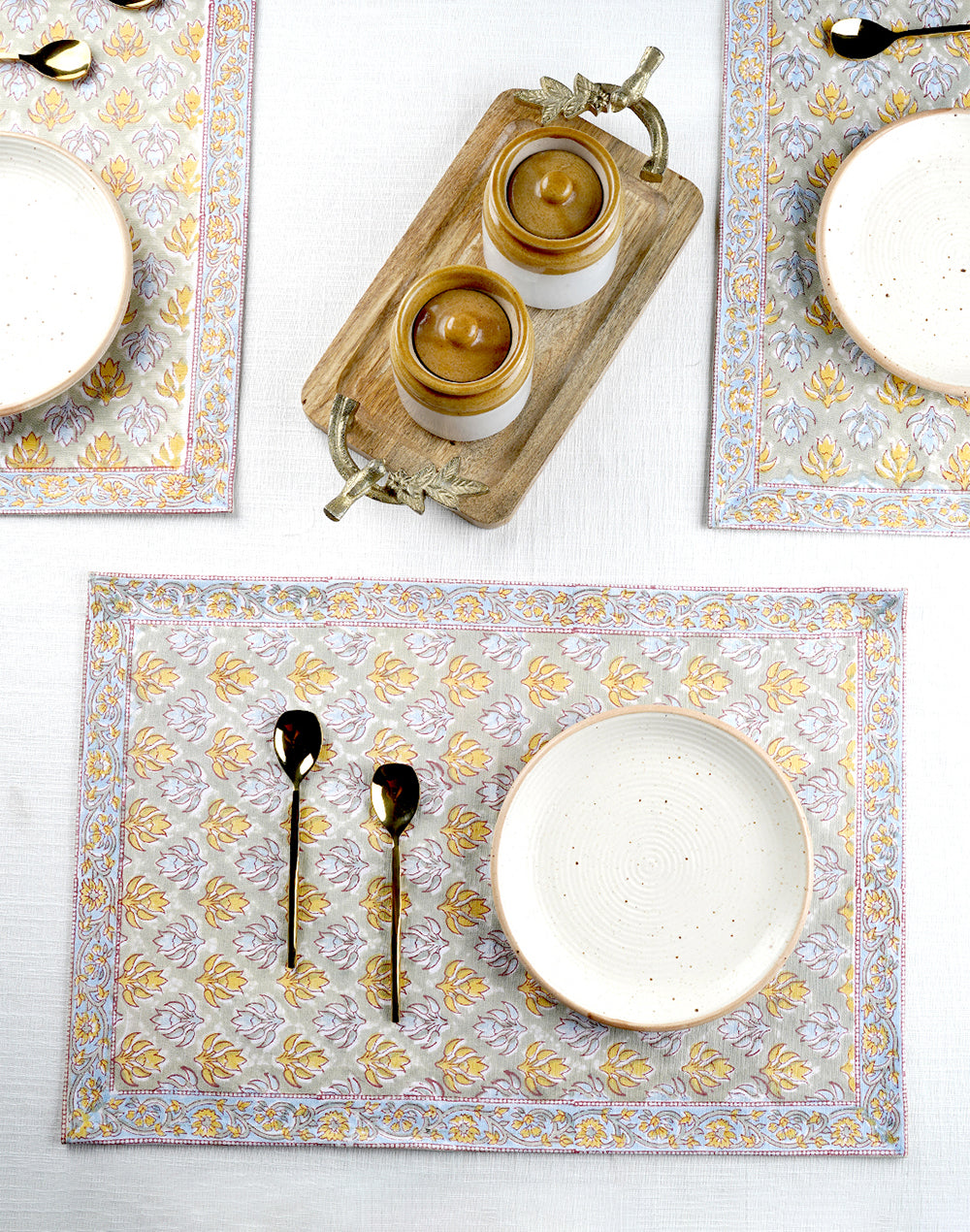 Set of 4 - Block Print Table Mats