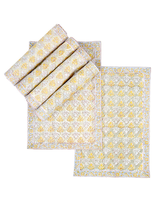 Set of 4 - Block Print Table Mats